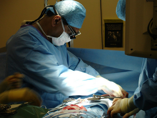 surgeon performing surgery 